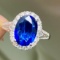 14k Gold 3.04 Ctw Natural Sapphire & Diamond Ring
