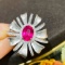 14k Gold 1.02 Ct Natural Padparadscha Sapphire & Diamond Ring