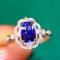 14k Gold 1.28 Ctw Natural Sapphire & Diamond Ring