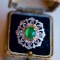 14k Gold 2.61 Ct Vivid Green Natural Emerald & Diamond Ring/pendant