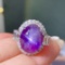 14k Gold 13.68 Ctw Natural Star Sapphire & Diamond Ring
