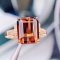 14k Gold 6.5 Ct Natural Tourmaline & Diamond Ring
