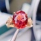 14k Gold 7.24 Ct Natural Tourmaline & Diamond Ring