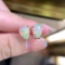 14k Gold 3.5 Ct Natural Opal Earrings