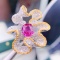 14k Gold 4.37 Ctw Natural Sapphire & Diamond Ring/pendant