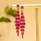14k Gold 2.91 Ctw Natural Ruby & Diamond Earrings