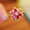 14k Gold 0.30 Ctw Natural Ruby & Diamond Ring
