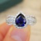 14k Gold 1.82 Ctw Natural Sapphire & Diamond Ring