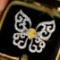 14k Gold 1.1 Ctw Natural Yellow Diamond & Diamond Ring