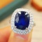 14k Gold 5.55 Ctw Natural Sapphire & Diamond Ring/pendant