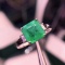 14k Gold 2.28 Ct Vivid Green Natural Emerald & Diamond Ring