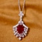 14k Gold 2.43 Ctw Natural Ruby & Diamond Pendant