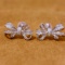 14k Gold 0.32 Ct Natural H Diamond Earrings