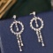 14k Gold 2.3 Ct Natural H Diamond Earrings