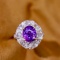14k Gold 3.42 Ctw Natural Sapphire & Diamond Ring