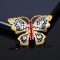 14k Gold 0.85 Ctw Vivid Red Natural Ruby & Diamond Brooch/pendant