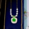 14k Gold 2.82 Ctw Vivid Green Natural Emerald & Diamond Necklace