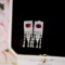 14k Gold 1.46 Ctw Vivid Red Natural Ruby & Diamond Earrings