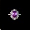 14k Gold 4.04 Ctw Natural Sapphire & Diamond Ring