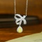 14k Gold 0.69 Ctw Natural Yellow Diamond & Diamond Necklace