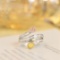 14k Gold 0.19 Ctw Natural Yellow Diamond & Pink Diamond Ring