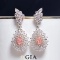 14k Gold 2.64 Ctw Natural Pink Diamond & Diamond Earrings