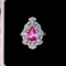 14k Gold 3.56 Ctw Natural Sapphire & Diamond Ring