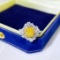 14k Gold 1.67 Ctw Natural Yellow Diamond & Diamond Ring