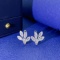 14k Gold 0.42 Ctw Natural H Diamond Earrings