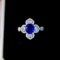 14k Gold 2.47 Ctw Natural Sapphire & Diamond Ring