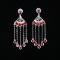 14k Gold 1.82 Ctw Vivid Red Natural Ruby & Diamond Earrings