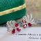 14k Gold 1.9 Ctw Vivid Red Natural Ruby & Diamond Earrings
