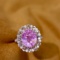14k Gold 6.43 Ctw Natural Sapphire & Diamond Ring