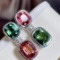 14k Gold 12.5 Ctw Natural Tourmaline & Diamond Earrings