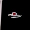 14k Gold 0.50 Ctw Vivid Red Natural Ruby & Diamond Ring