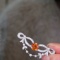 14k Gold 2.44 Ctw Natural Partschinite & Diamond Brooch/pendant