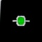 14k Gold 2.21 Ctw Vivid Green Natural Emerald & Diamond Ring