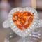 14k Gold 4.52 Ctw Natural Partschinite & Diamond Ring
