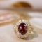 14k Gold 4.55 Ctw Natural Sapphire & Diamond Ring