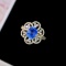 14k Gold 3.35 Ctw Natural Sapphire & Diamond Ring