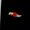 14k Gold 1.03 Ctw Vivid Red Natural Ruby & Diamond Ring