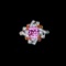 14k Gold 2.18 Ctw Natural Sapphire & Diamond Ring