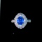 14k Gold 2.54 Ctw Natural Sapphire & Diamond Ring