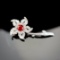 14k Gold 1.7 Ctw Natural Ruby & Diamond Brooch/pendant