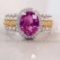 14k Gold 2.37 Ctw Natural Sapphire & Diamond Ring