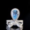 14k Gold 1.94 Ctw Natural Aquamarine & Diamond Ring