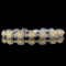 14k Gold 3.73 Ctw Natural Yellow Diamond & Diamond Bracelet