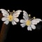 14k Gold 0.8 Ctw Natural Yellow Diamond & Diamond Earrings