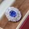 14k Gold 4.41 Ctw Natural Sapphire & Diamond Ring