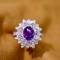 14k Gold 3.16 Ctw Natural Sapphire & Diamond Ring